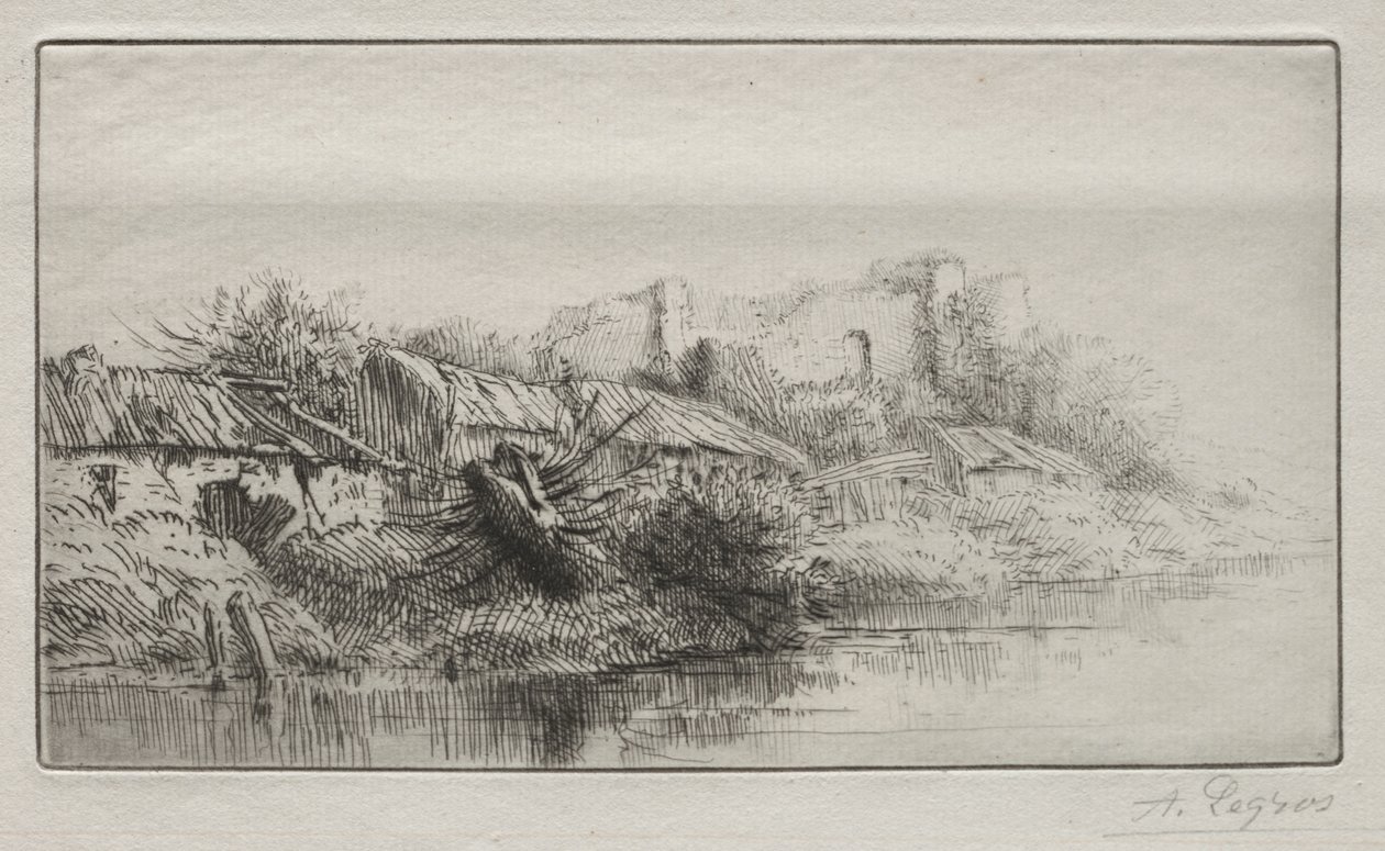 Villaggio deserto da Alphonse Legros