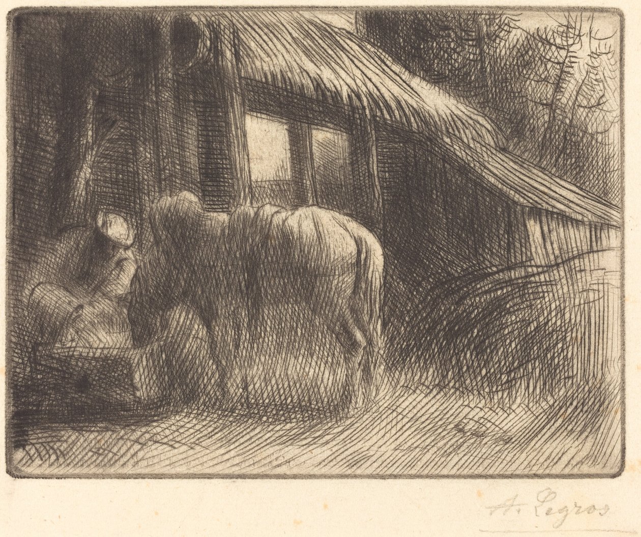 Abbeveratoio, seconda lastra da Alphonse Legros