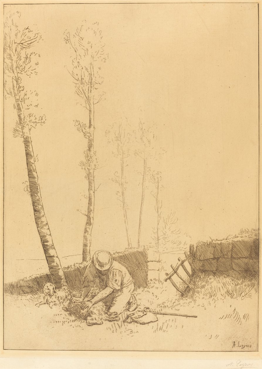 Ritrovamento della pecora da Alphonse Legros
