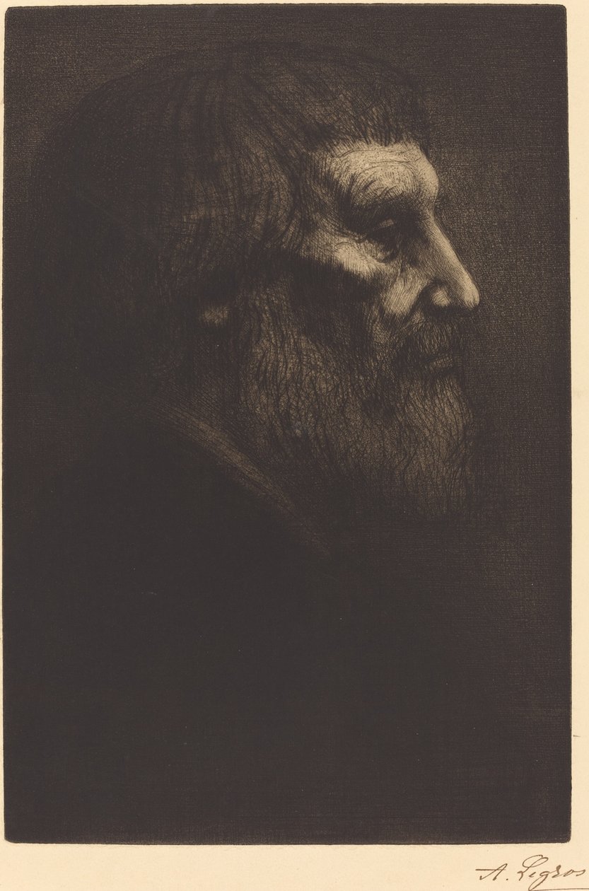 Testa di un mendicante da Alphonse Legros