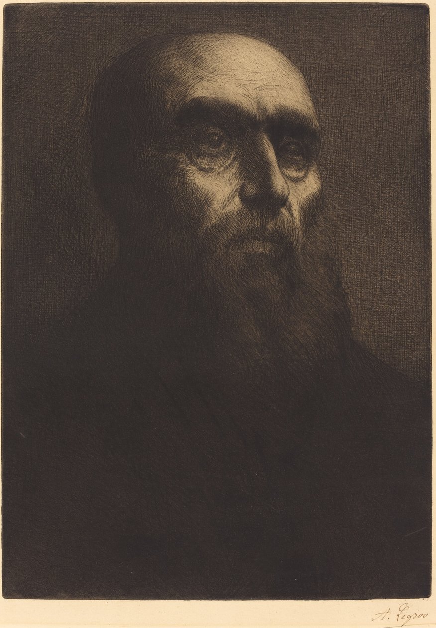 Testa di un uomo da Alphonse Legros