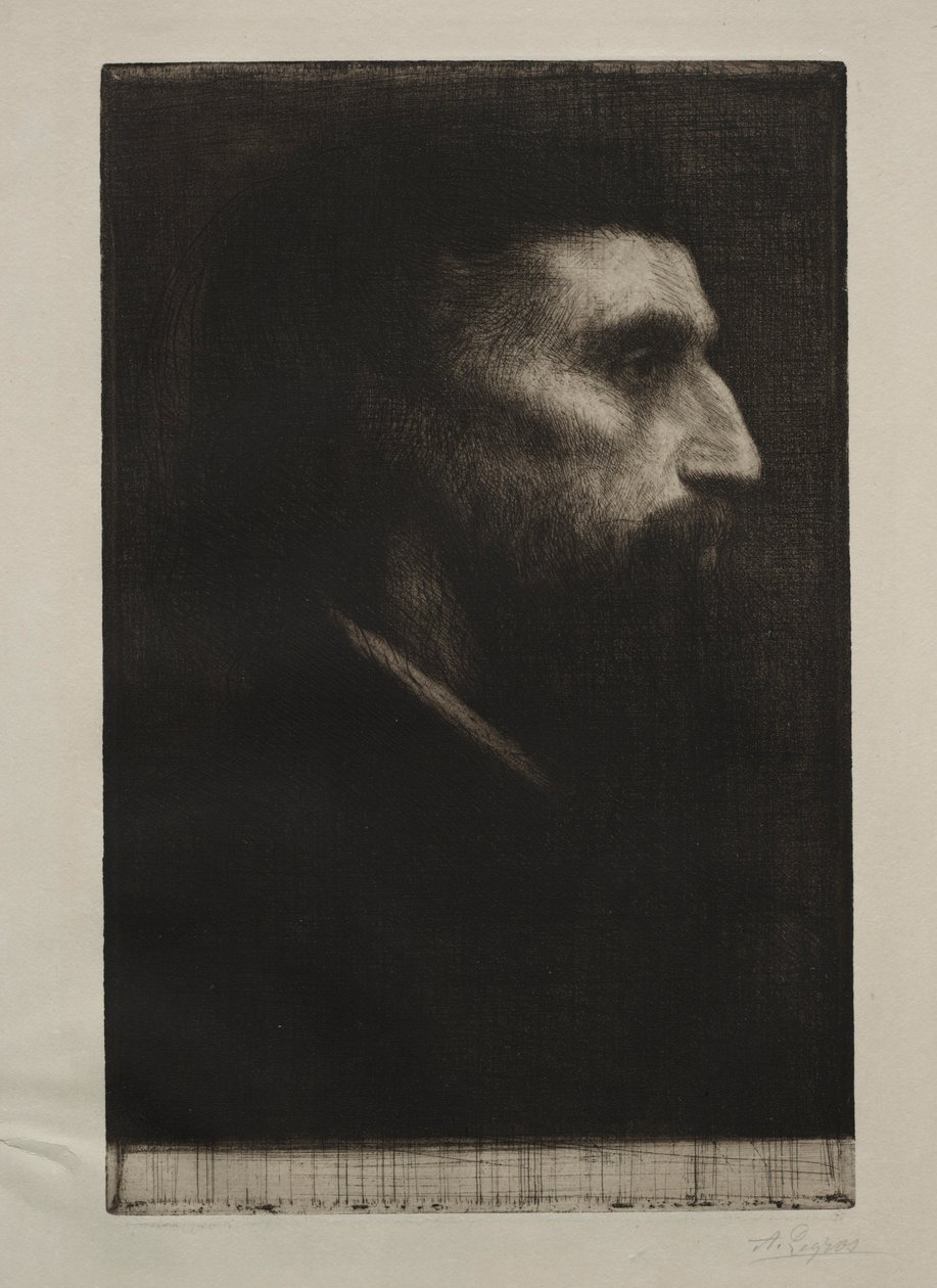 Testa di un uomo da Alphonse Legros