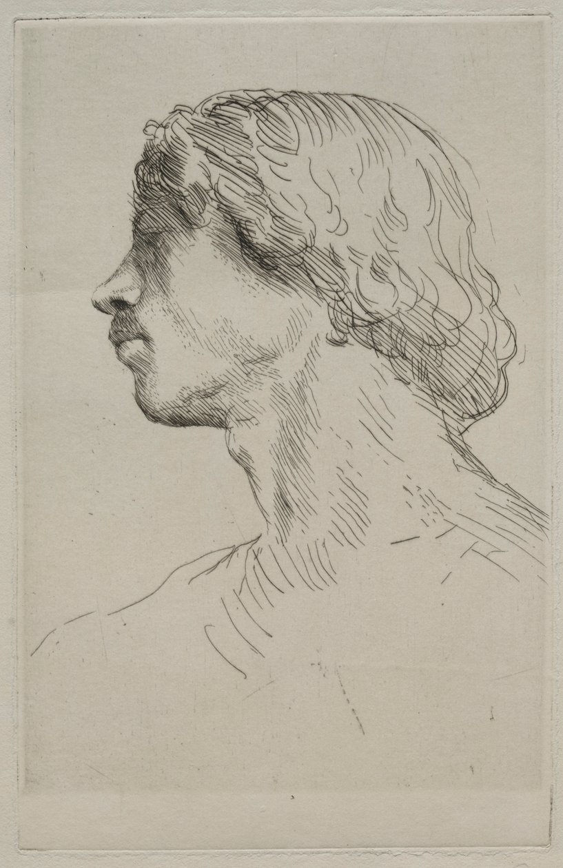 Testa di un modello da Alphonse Legros