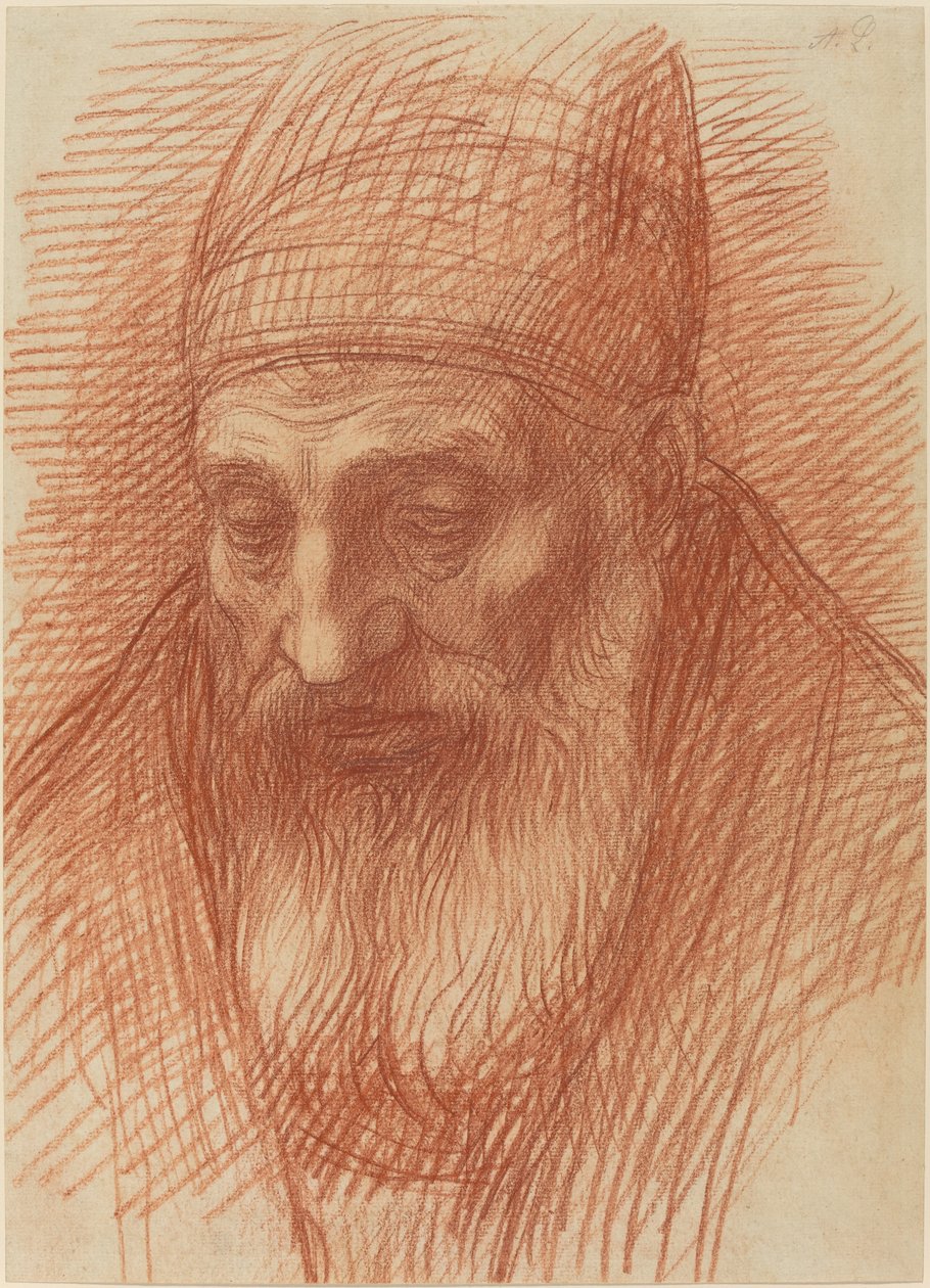 Testa di un sacerdote da Alphonse Legros