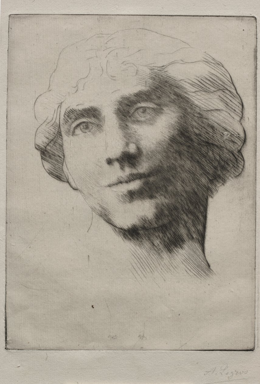 Testa di una giovane donna da Alphonse Legros