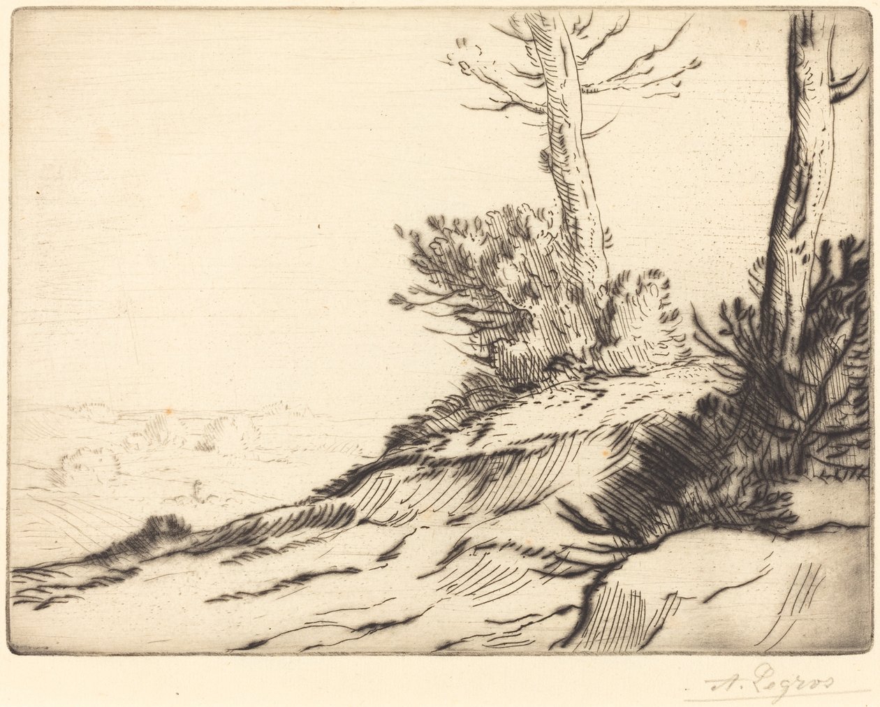 Collina con cespugli (La butte aux brousailles) da Alphonse Legros