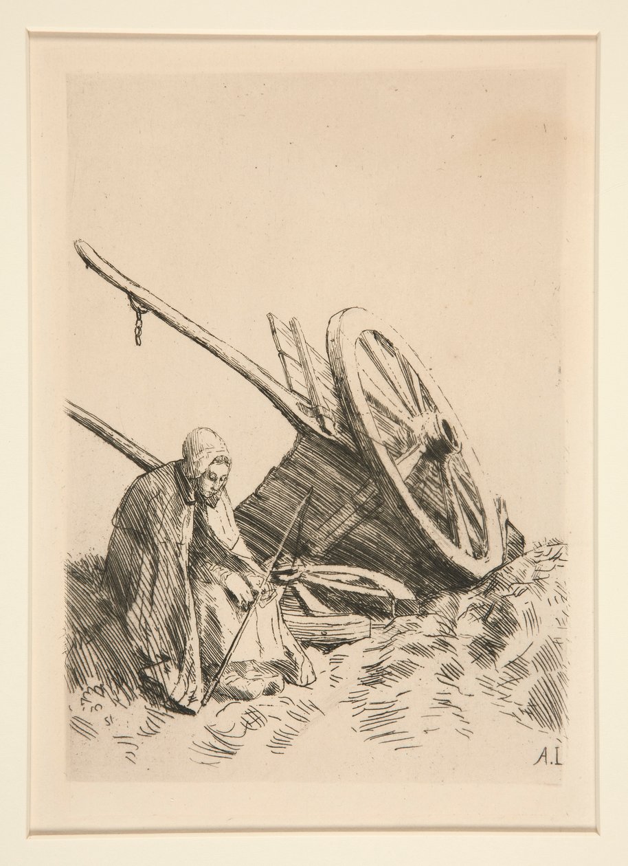 La Charette Brisee (Il carro rotto) da Alphonse Legros