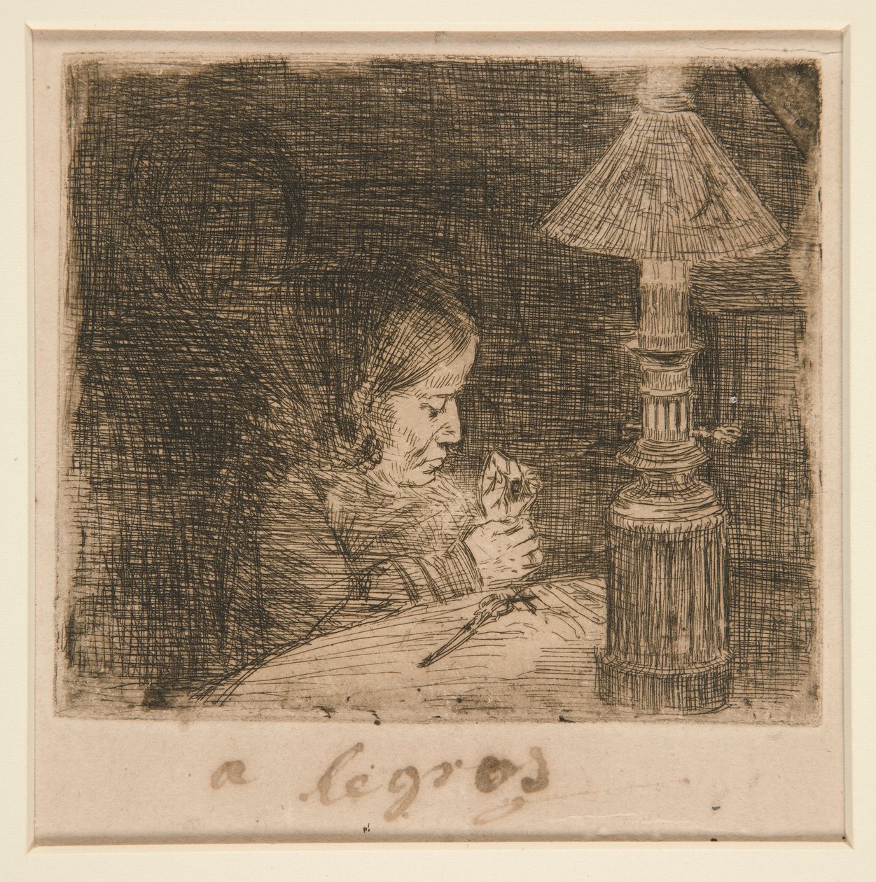 La Couseuse (La Donna che Cuce) da Alphonse Legros