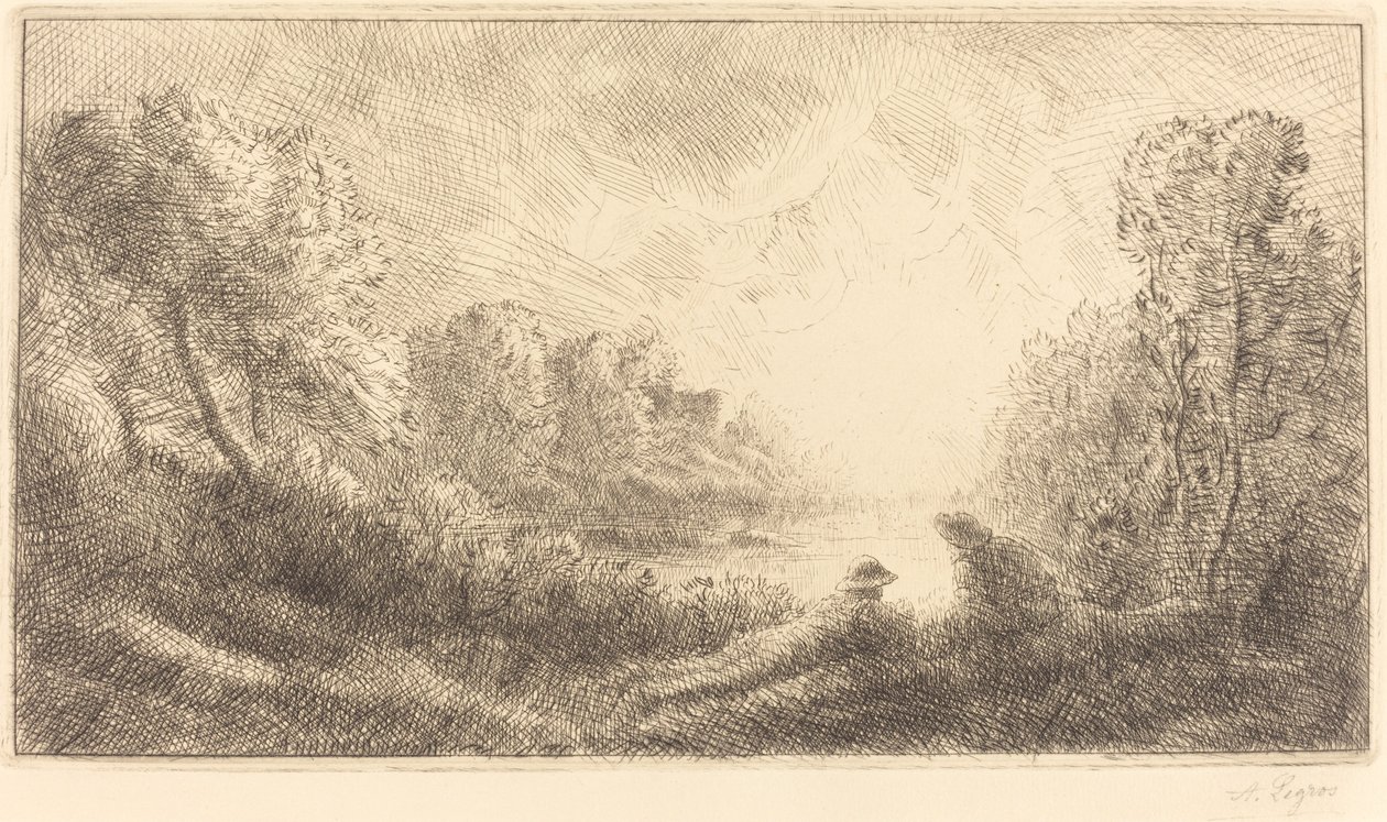 Paesaggio: Alba (Paysage: Lever du soleil) da Alphonse Legros
