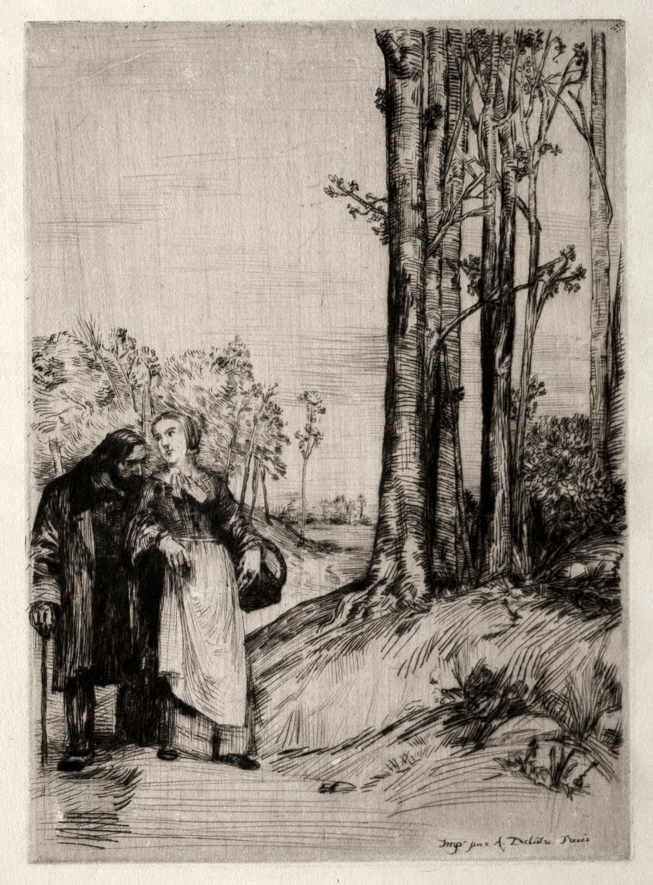 Le Promenade du convalescent, c. 1861 da Alphonse Legros