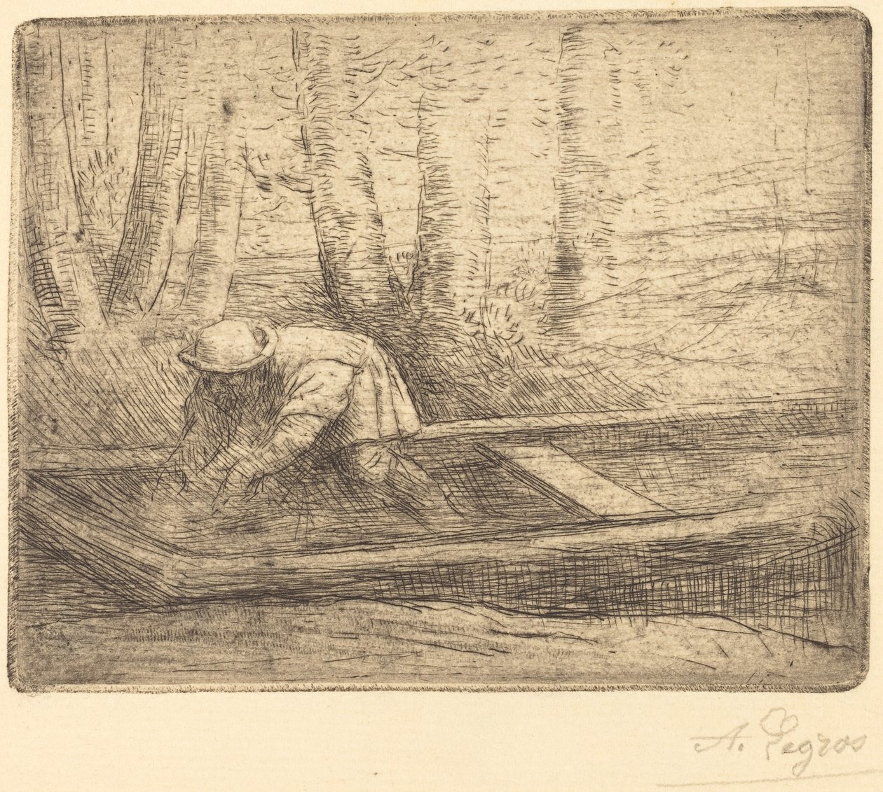 Uomo in Barca da Alphonse Legros