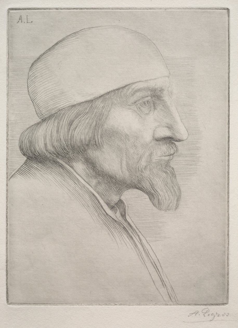 Uomo con berretto da Alphonse Legros