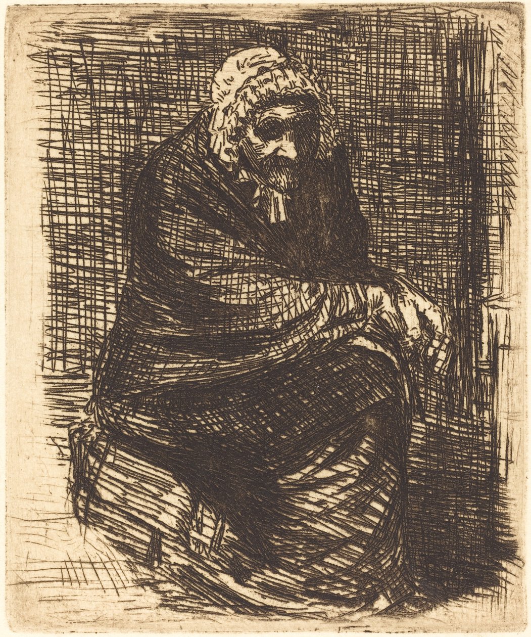 Vecchia donna seduta da Alphonse Legros