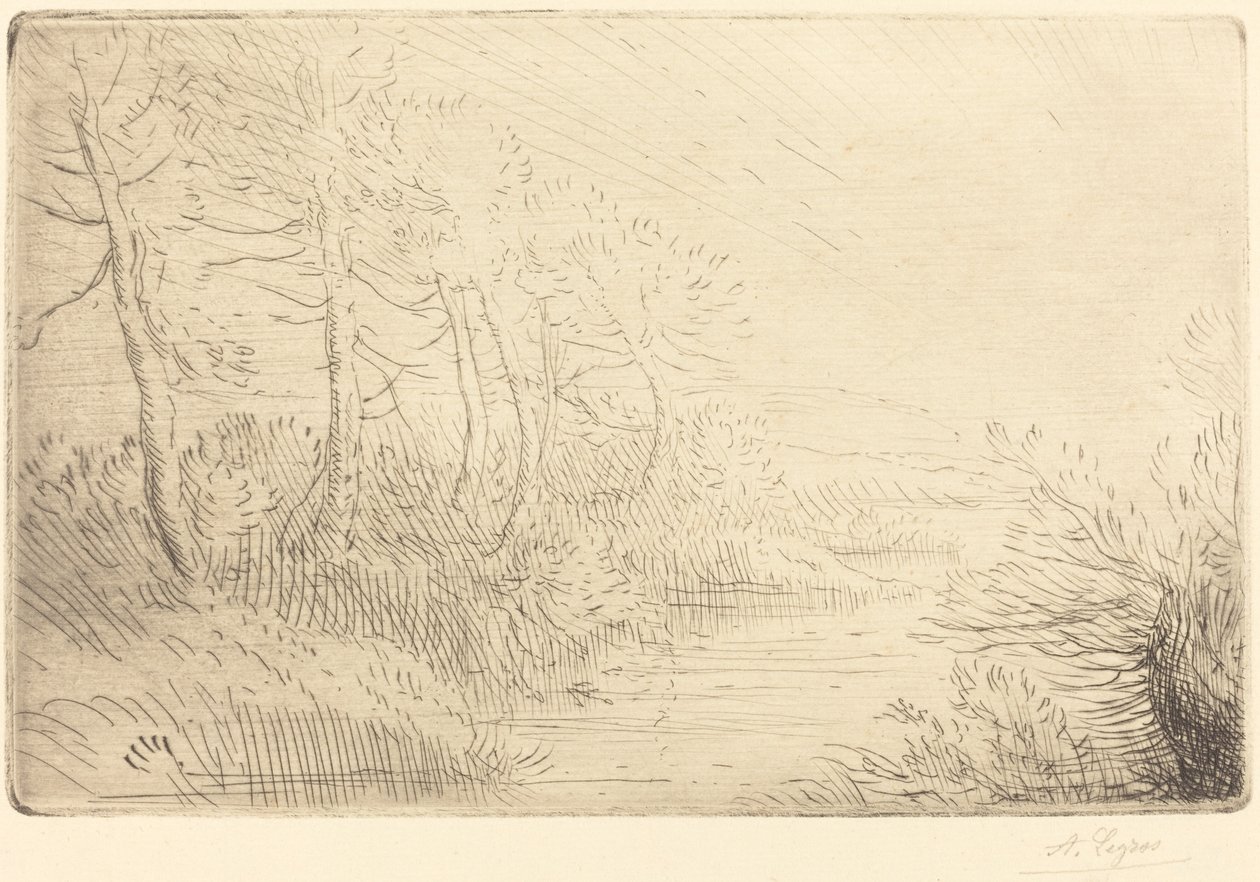 Riva del fiume da Alphonse Legros