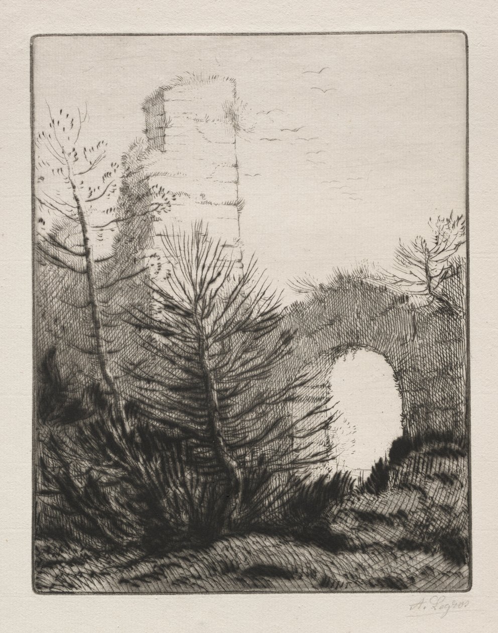 Rovine di un monastero da Alphonse Legros