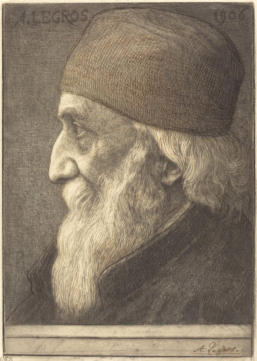 Autoritratto, 13ª tavola, 1906 da Alphonse Legros