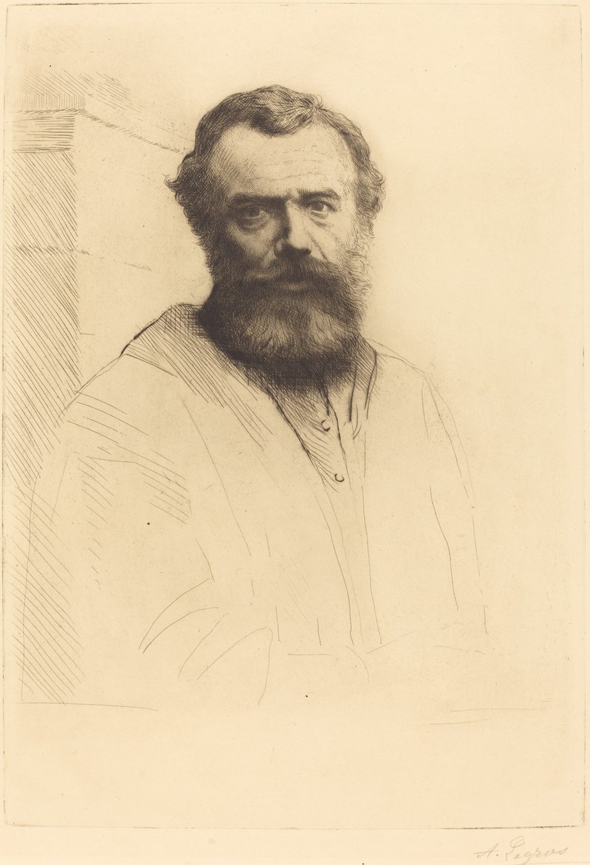 Autoritratto, terza lastra da Alphonse Legros