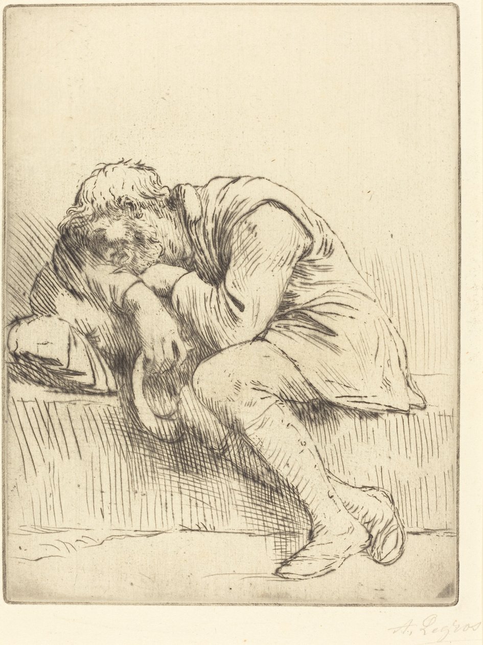 Mendicante addormentato Mendiant endormi da Alphonse Legros