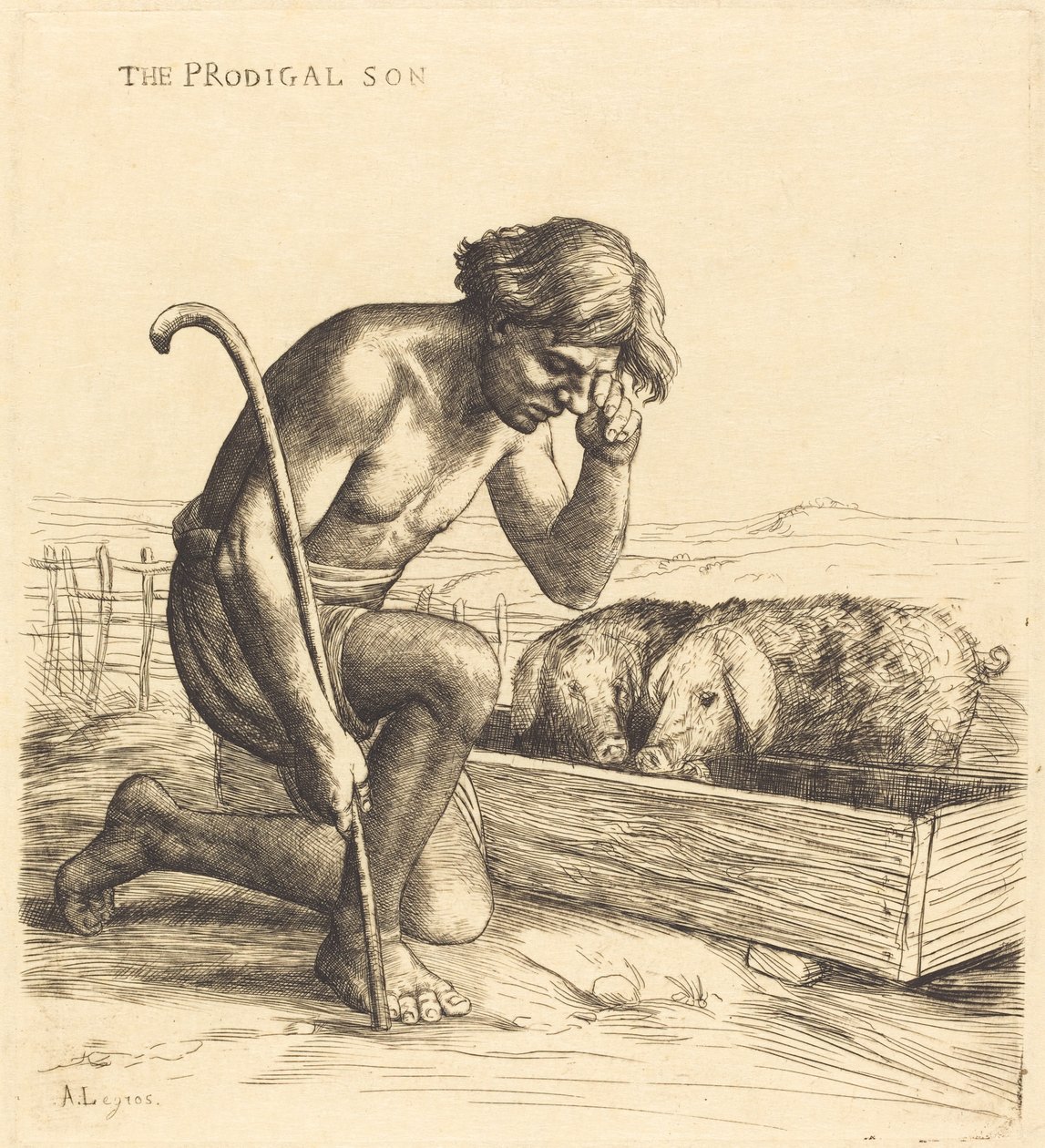 Il figliol prodigo, 1ª tavola da Alphonse Legros