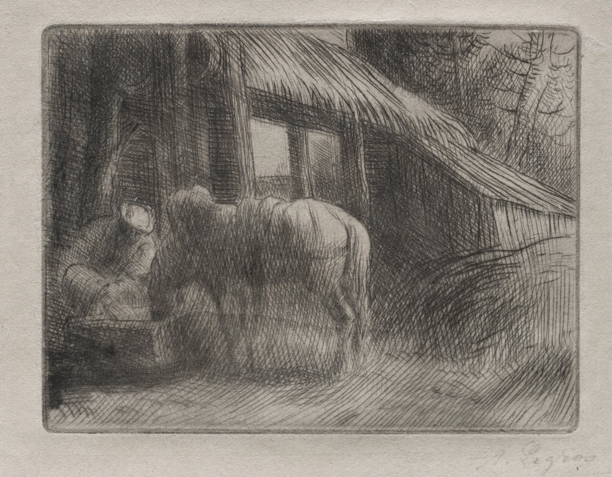 Il luogo di abbeveraggio (2ª Tavola) da Alphonse Legros