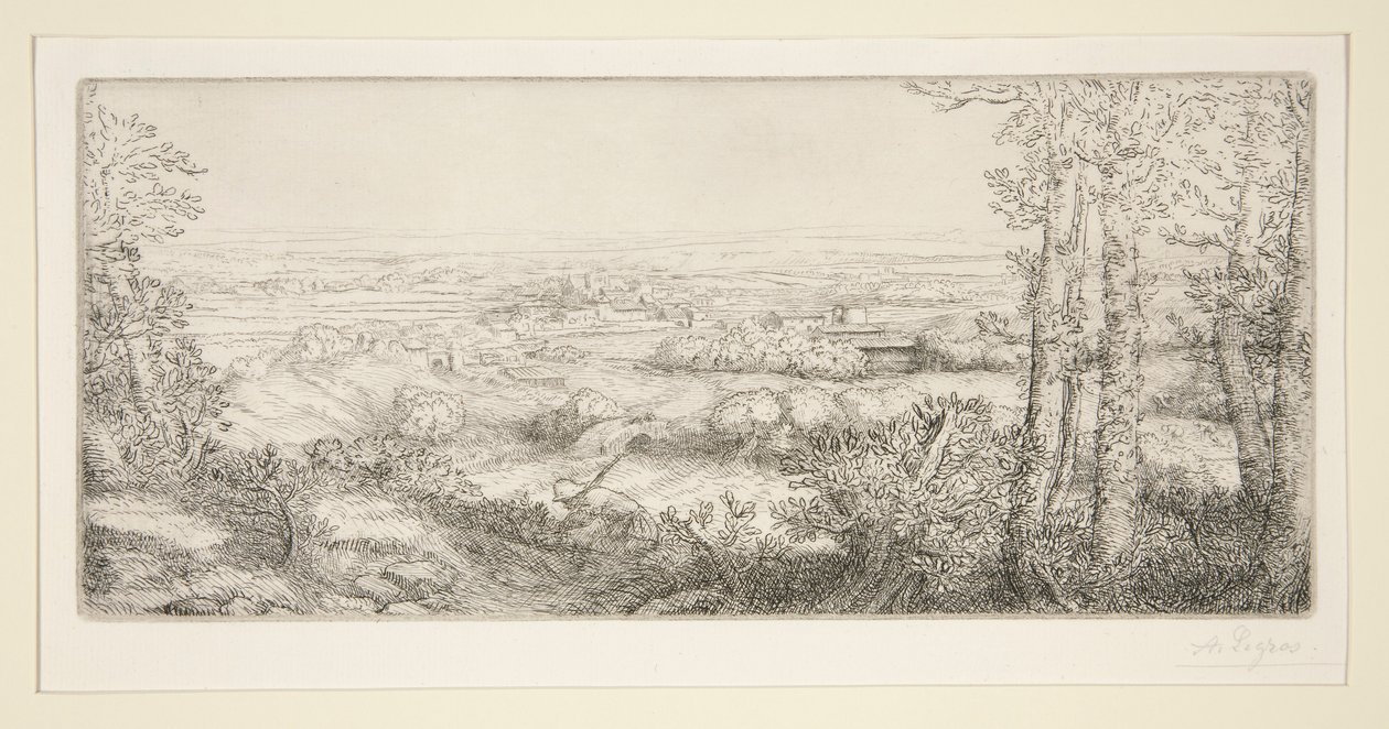Una valle in Borgogna da Alphonse Legros