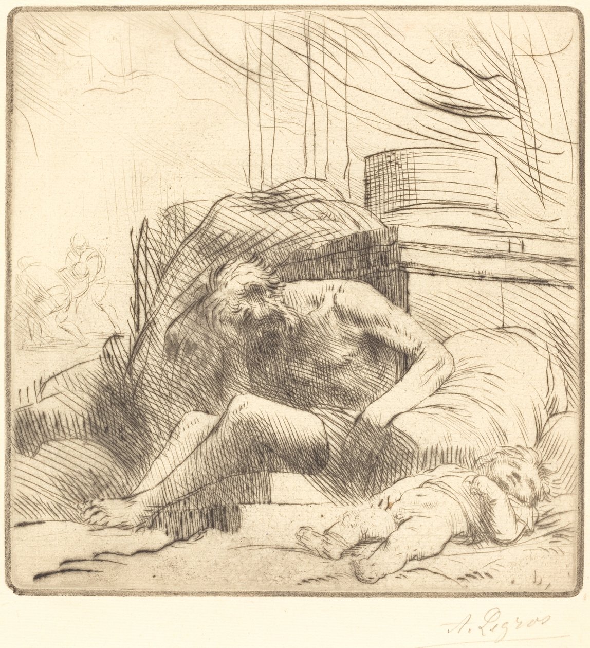 Vittima di un Incendio da Alphonse Legros