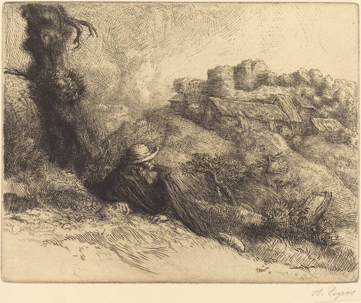 Veduta di un castello da Alphonse Legros