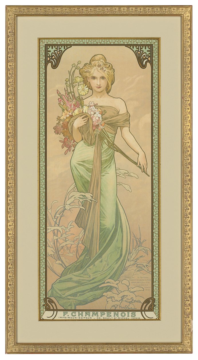 Le quattro stagioni: Primavera da Alphonse Mucha