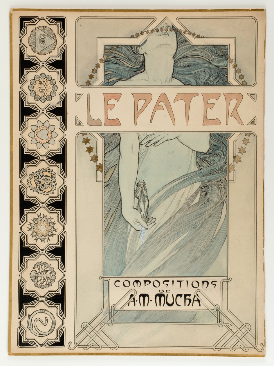 Le Pater, design della copertina da Alphonse Marie Mucha