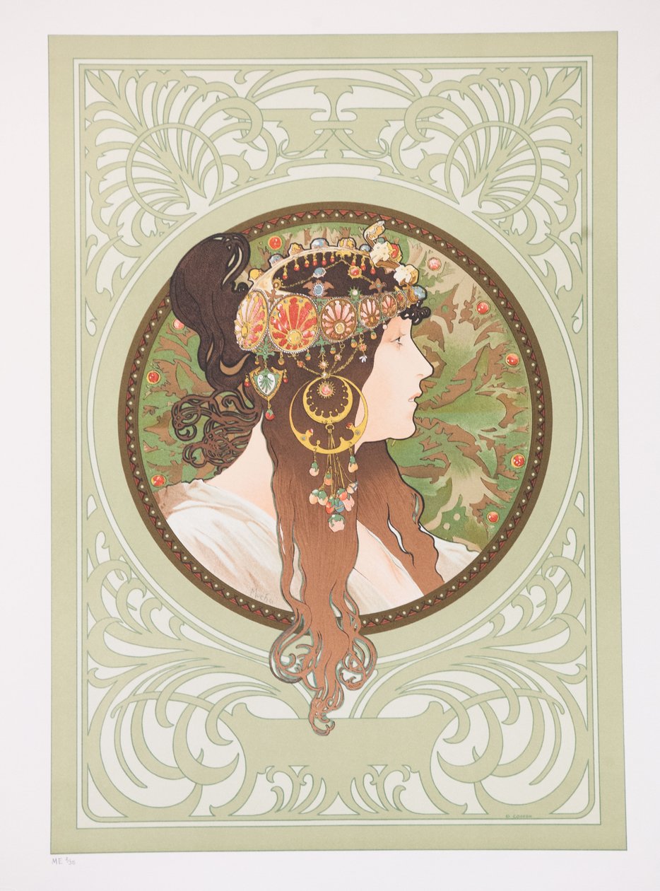 Teste bizantine: Brunetta, 1897 da Alphonse Mucha