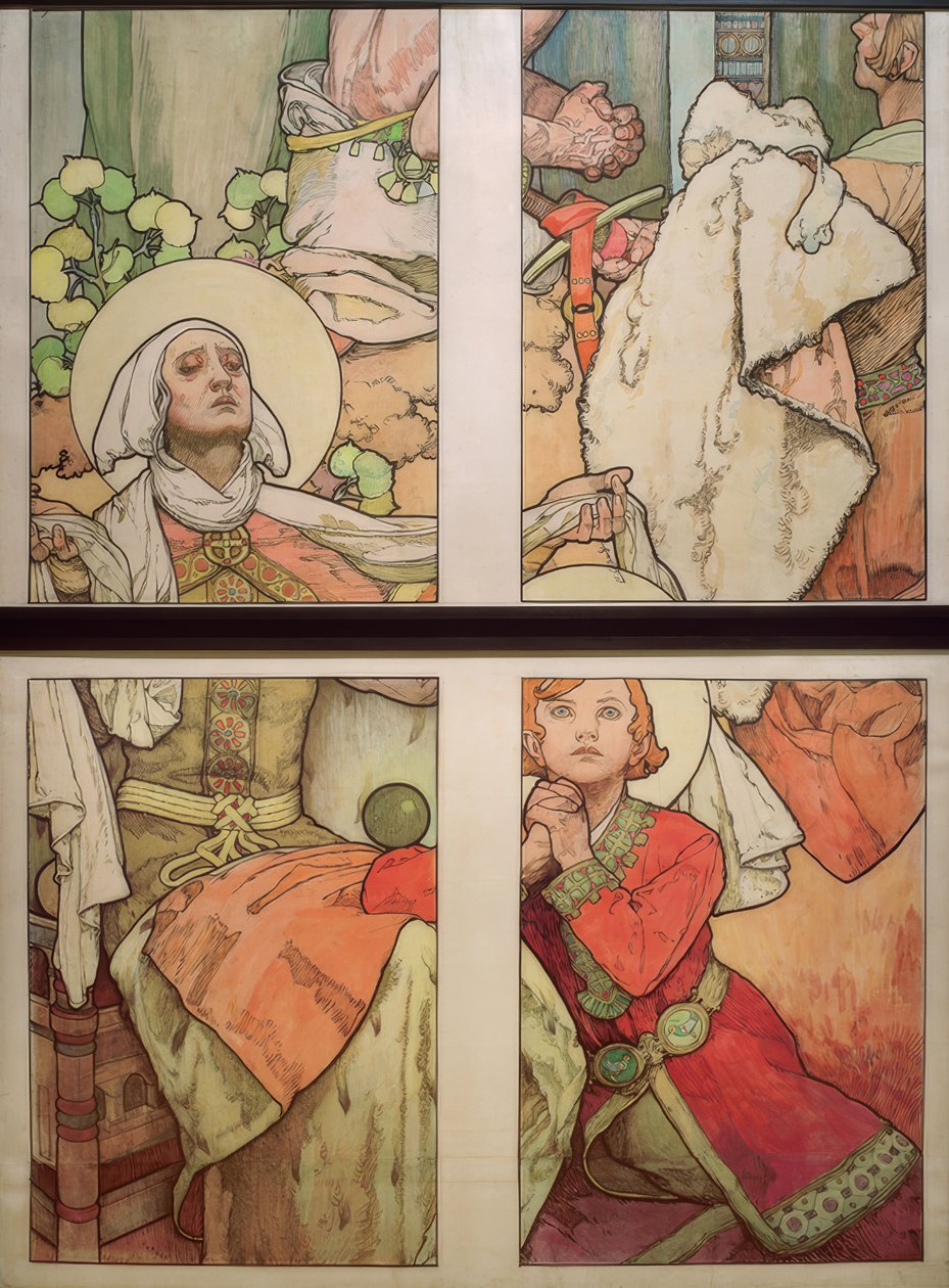 Finestra di San Vito a Praga da Alphonse Mucha