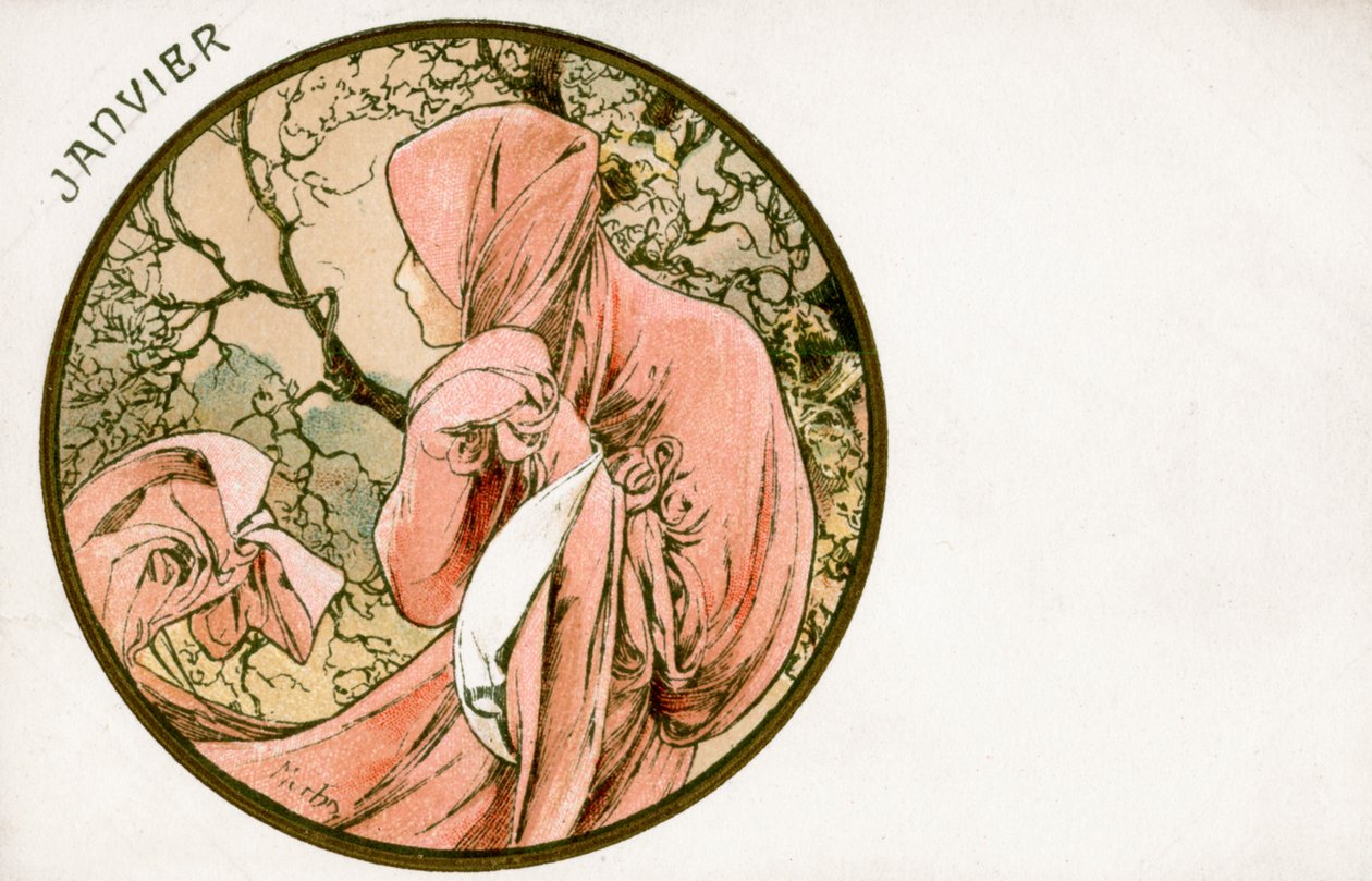 Gennaio, 1900 da Alphonse Mucha
