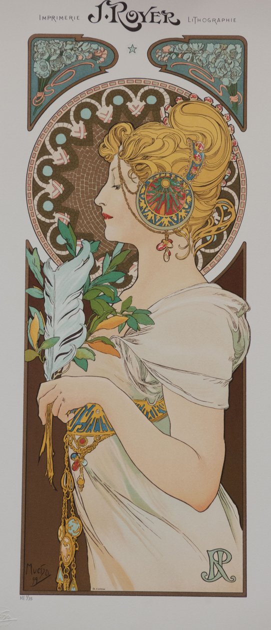 La Plume, 1899 da Alphonse Mucha