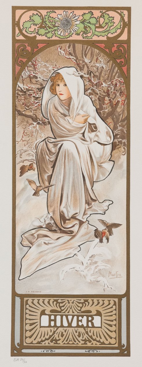Le stagioni. Inverno, 1897 da Alphonse Mucha