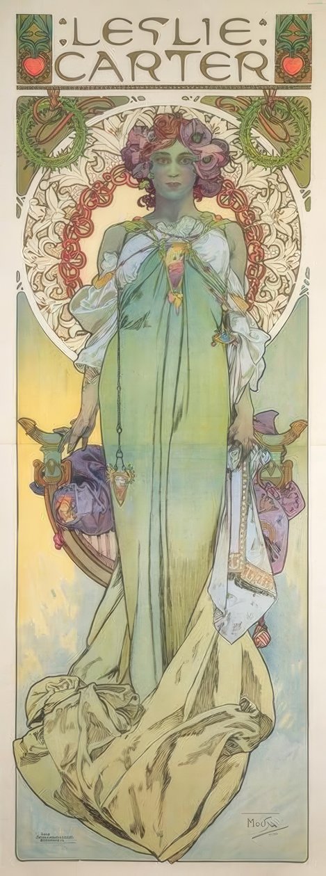 Leslie Carter da Alphonse Mucha