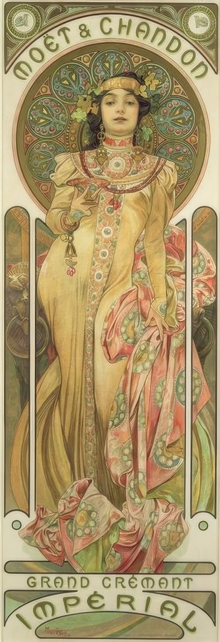 Moët & Chandon / Grand Crémant Impérial da Alphonse Mucha