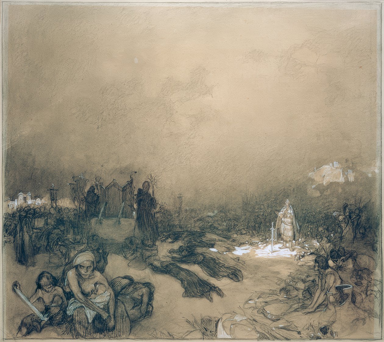 Dopo la battaglia sul monte Vítkov da Alphonse Mucha