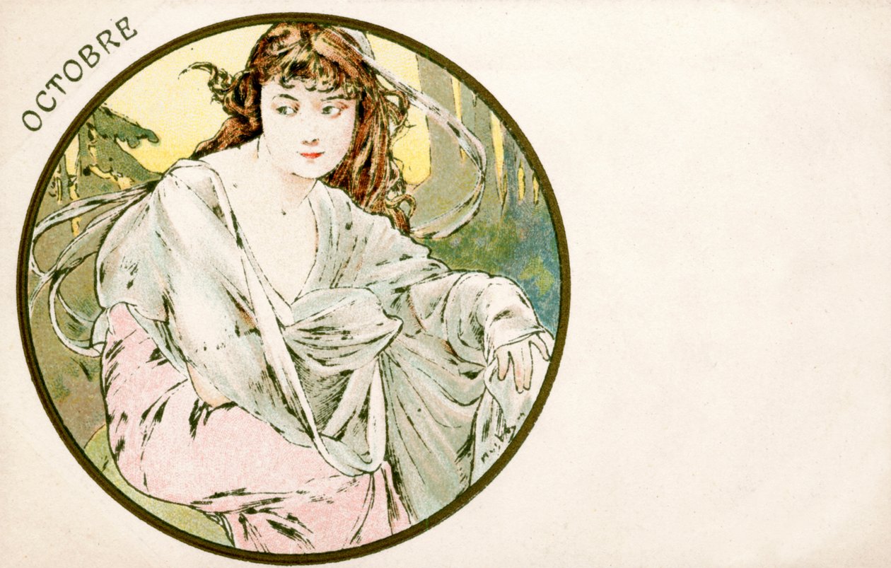 Ottobre, 1900 da Alphonse Mucha