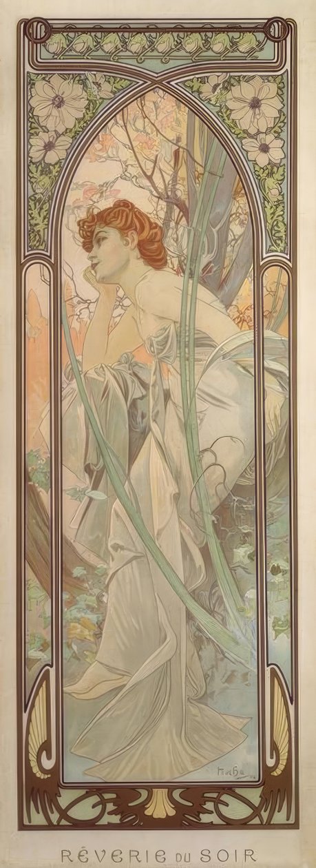 Rêverie della sera da Alphonse Mucha