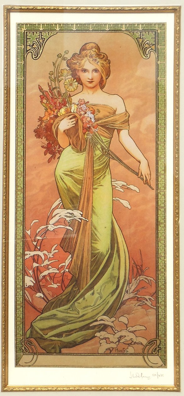 Primavera dalla serie Les Saisons da Alphonse Mucha