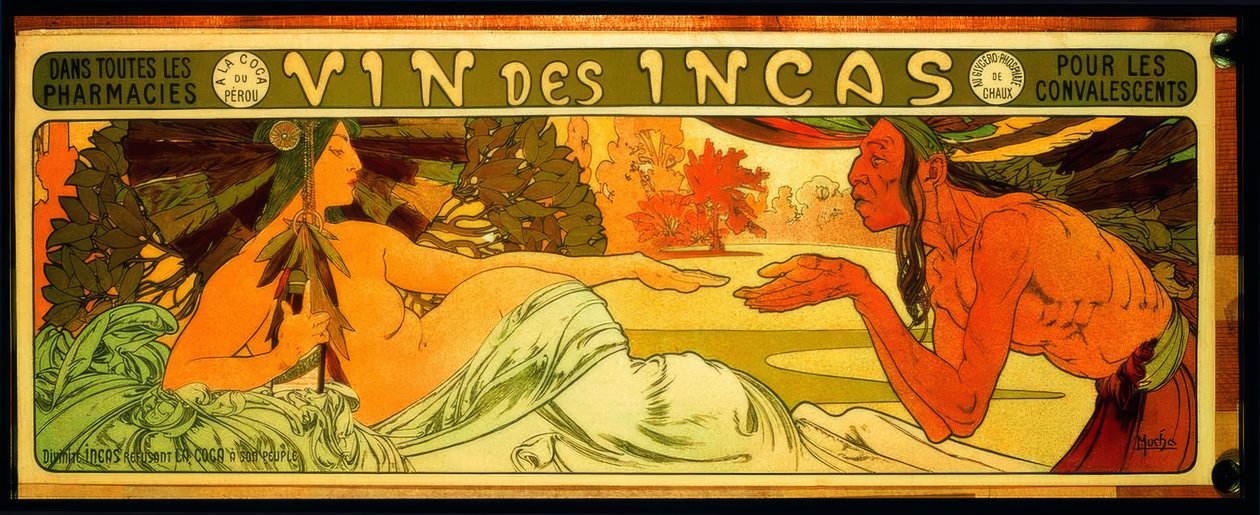 Vino degli Incas per i convalescenti da Alphonse Mucha