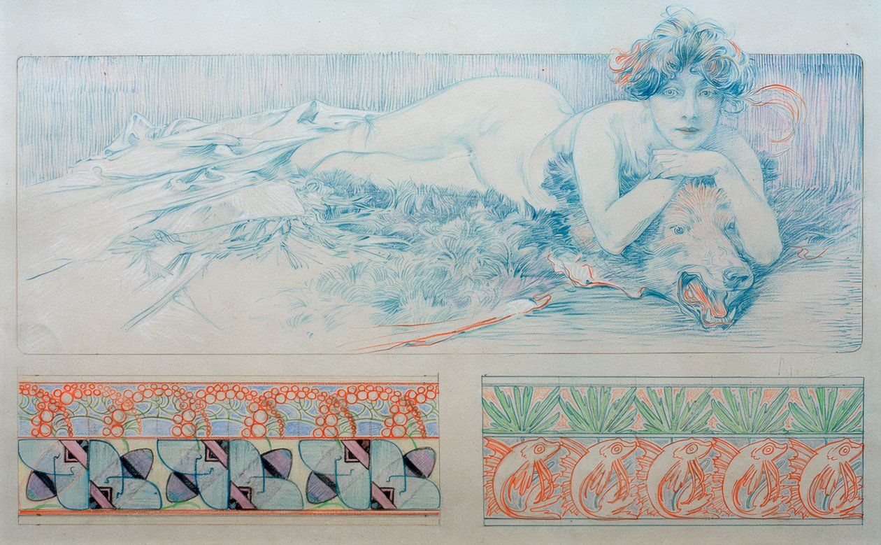 Schizzo per tavola 4 da Alphonse Mucha