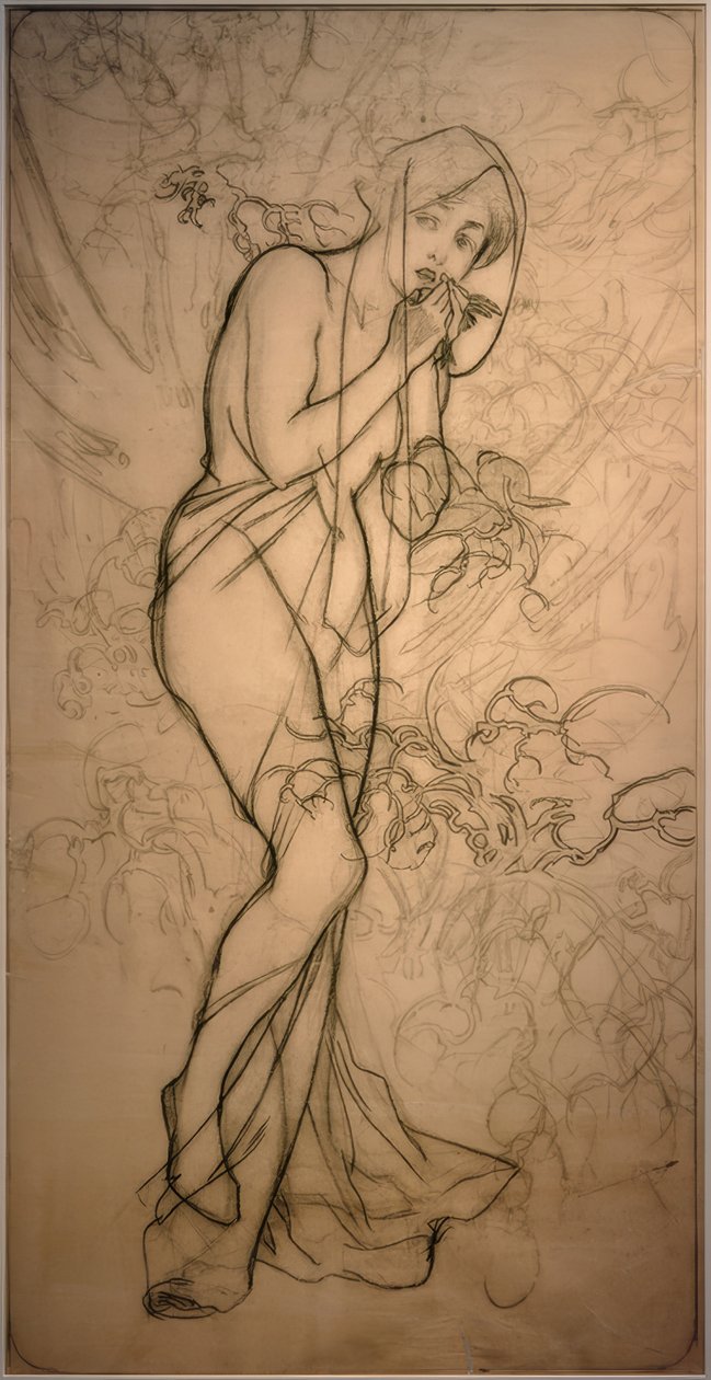 Inverno da Alphonse Mucha