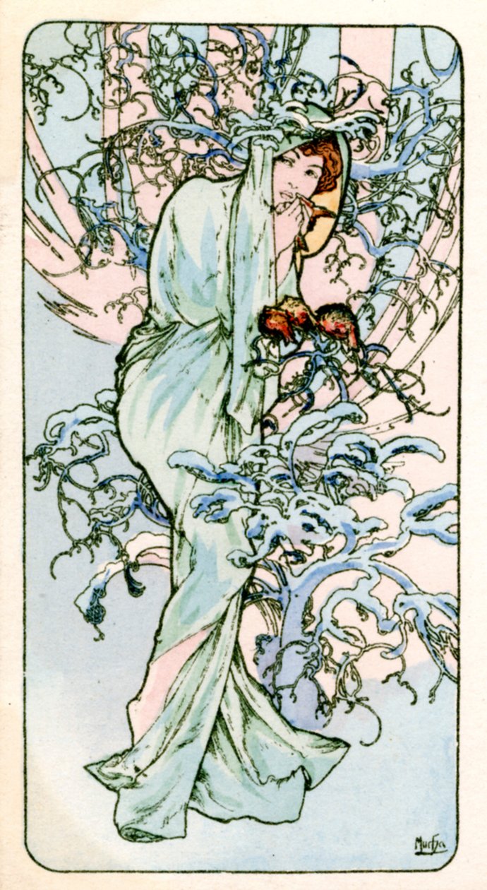 Inverno, 1900 da Alphonse Mucha