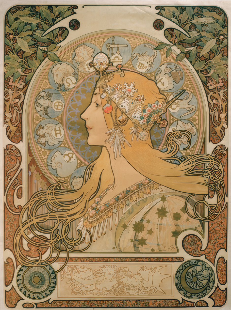 Zodiaco da Alphonse Mucha