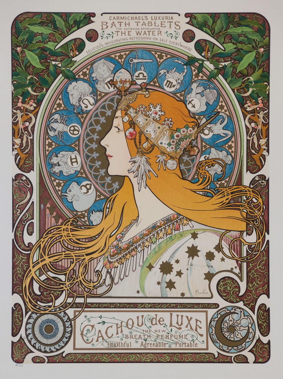 Zodiaco, 1896 da Alphonse Mucha