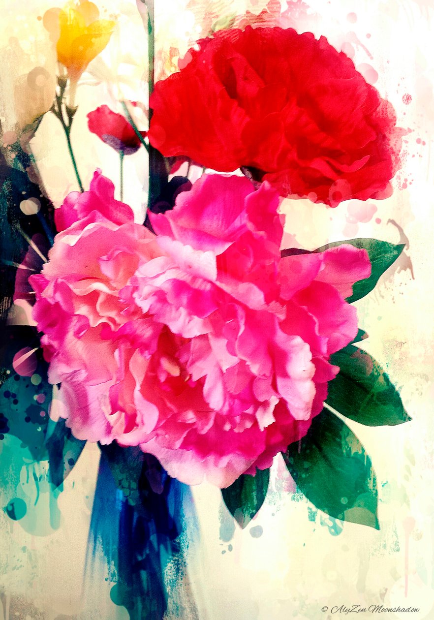 Peonia e papavero, 2014 da AlyZen Moonshadow