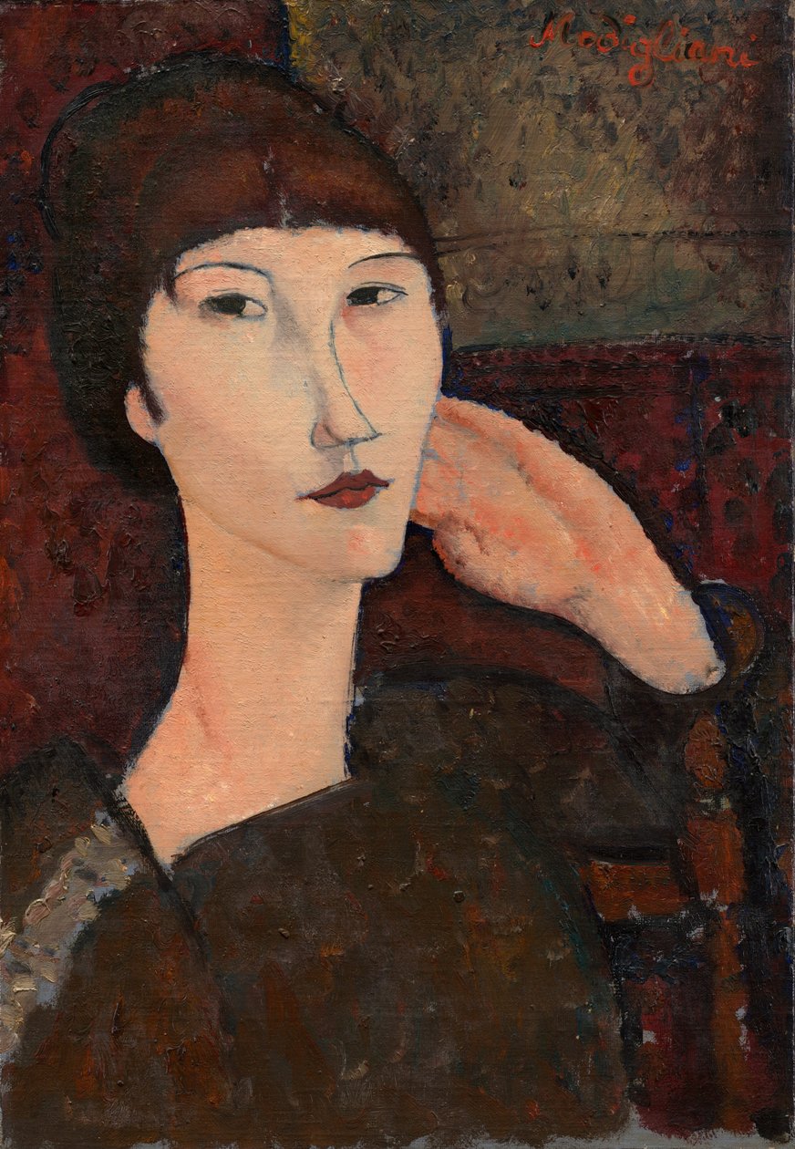 Adrienne Donna con frangia, 1917 da Amedeo Modigliani