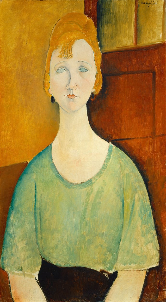Ragazza in una camicetta verde, 1917 da Amedeo Modigliani