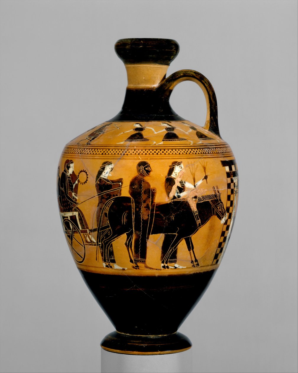 Lekythos in terracotta, c.550-530 a.C. da Amasis Painter